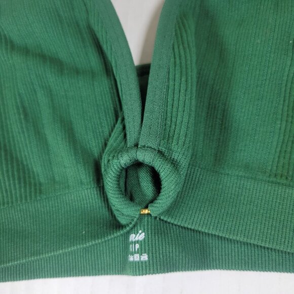 2 Aeries Women Green Floral Lace & Ribbed Bralettes Size Large - Picture 13 of 16